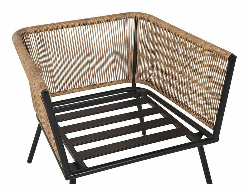 Zahradní set Genny (přírodní) (s polštáři) (pro 2 osoby)