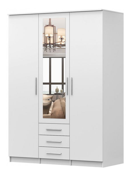Šatní skříň Svalga 3D (bílá) *výprodej
