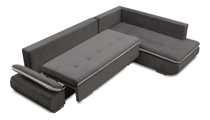 Rohová sedací souprava Arleen (tmavě šedá) (L)