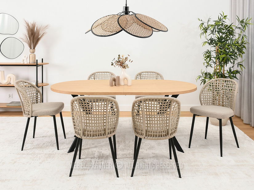 Židle Moen (béžová + černá)