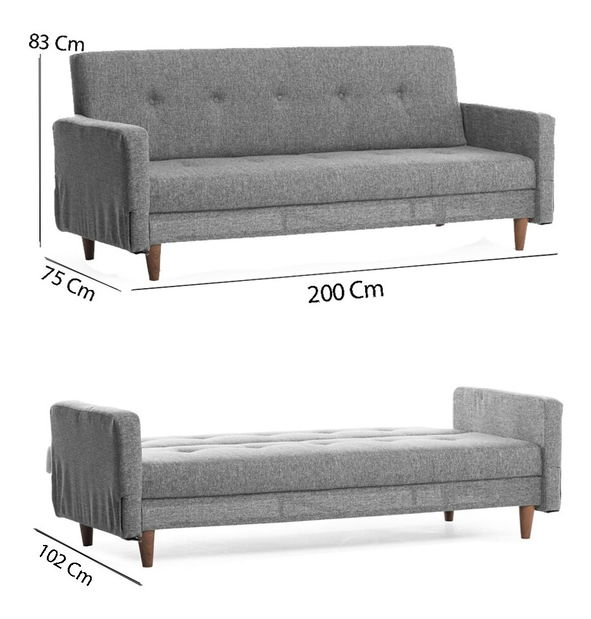 Pohovka trojsedačka Hamal (Světlá šedá)