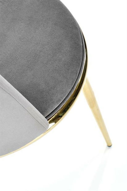 Jídelní židle Kincardine (šedá + zlatá)