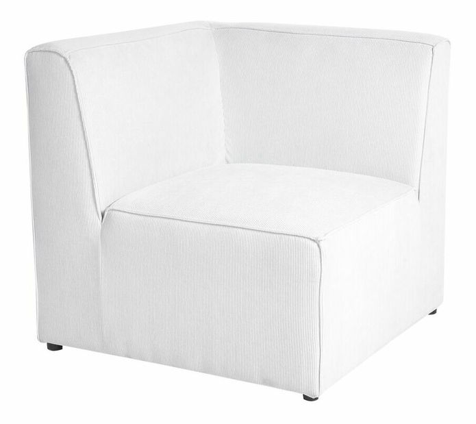 Rohová sedací souprava s taburetkou Lemia (bílá) (P)