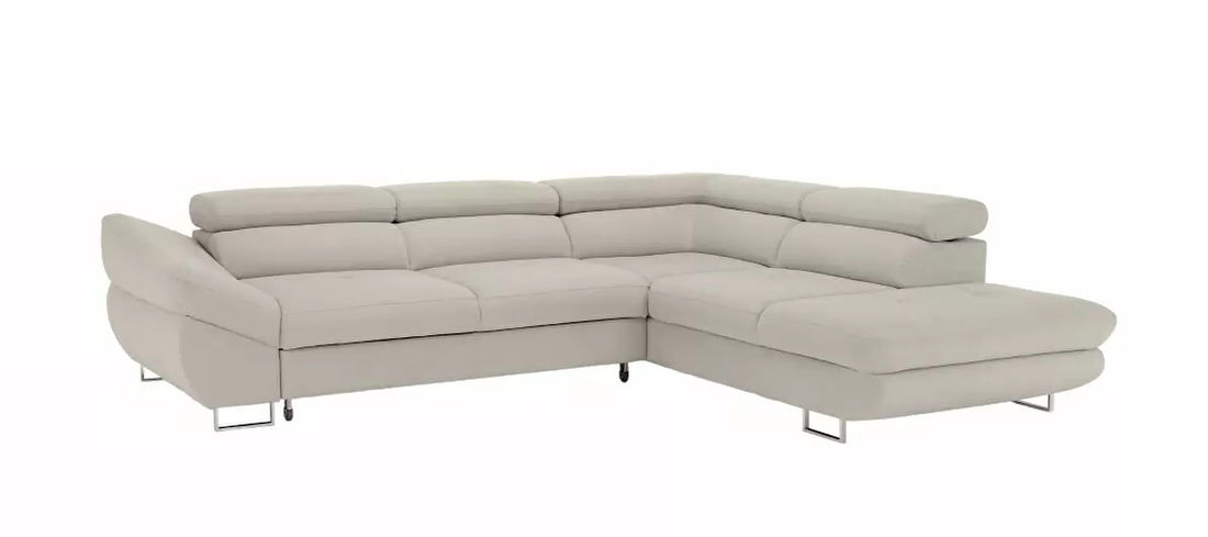 Rohová sedací souprava Falio (P) (šedobéžová)