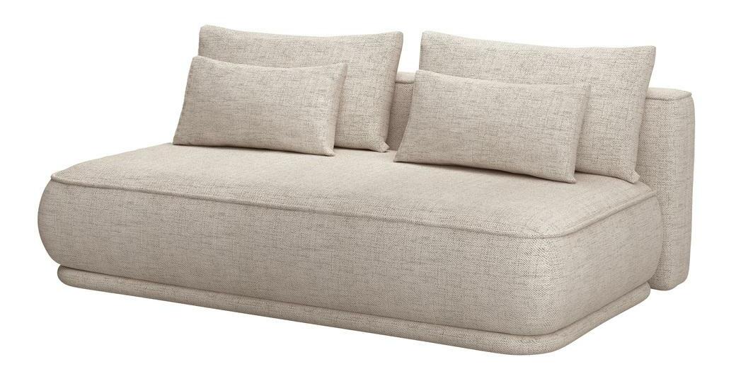 Pohovka třísedačka Lesanna (světlobéžová + černá)