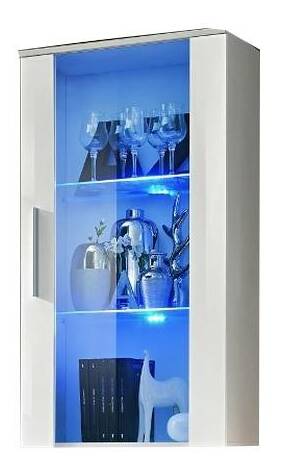 Vitrína na stěnu Nelia 23 WWH N2 (s osvětlením)