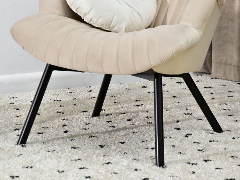 Designové křeslo Lanzaris (béžová + zlatá)