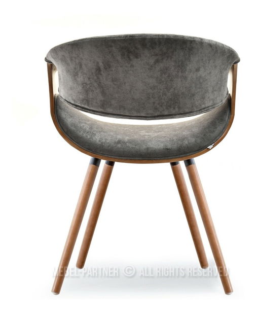 Židle Bjorn K (šedá + ořech)