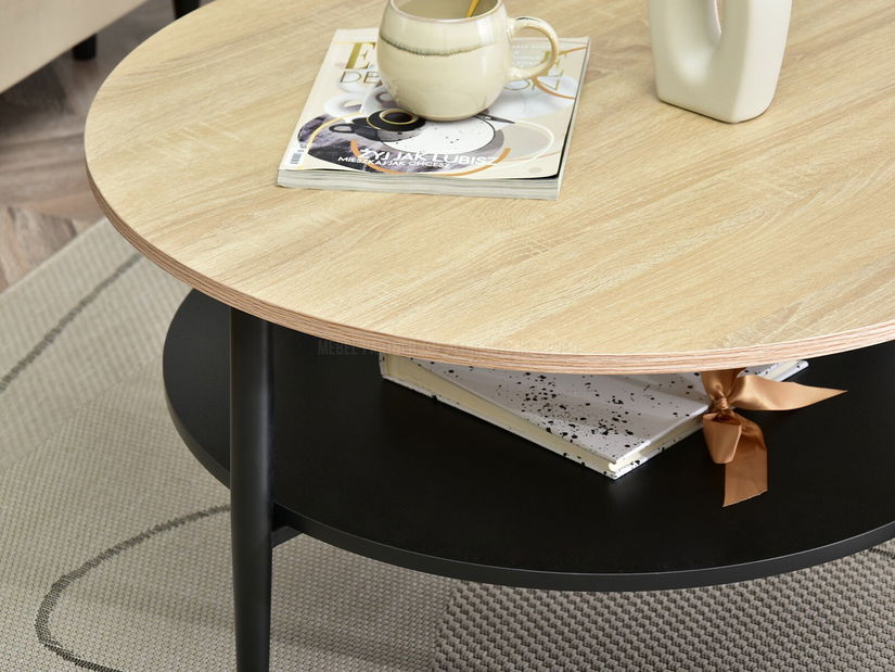 Konferenční stolek Randolf Xl (sonoma + černá)