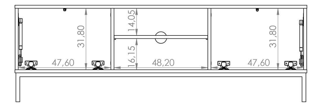 Tv stolek Quebec 2D (hikora)
