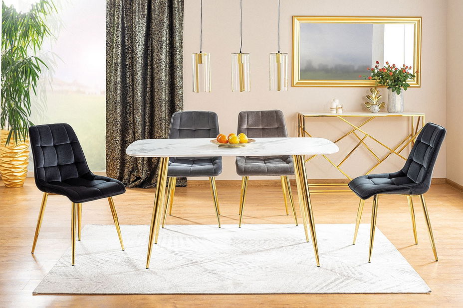 Jídelní židle Charlie (černá + chromová)