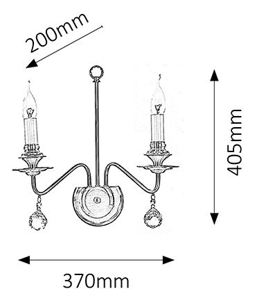 Nástěnné svítidlo Beatrice 7057 (antická bronzová)