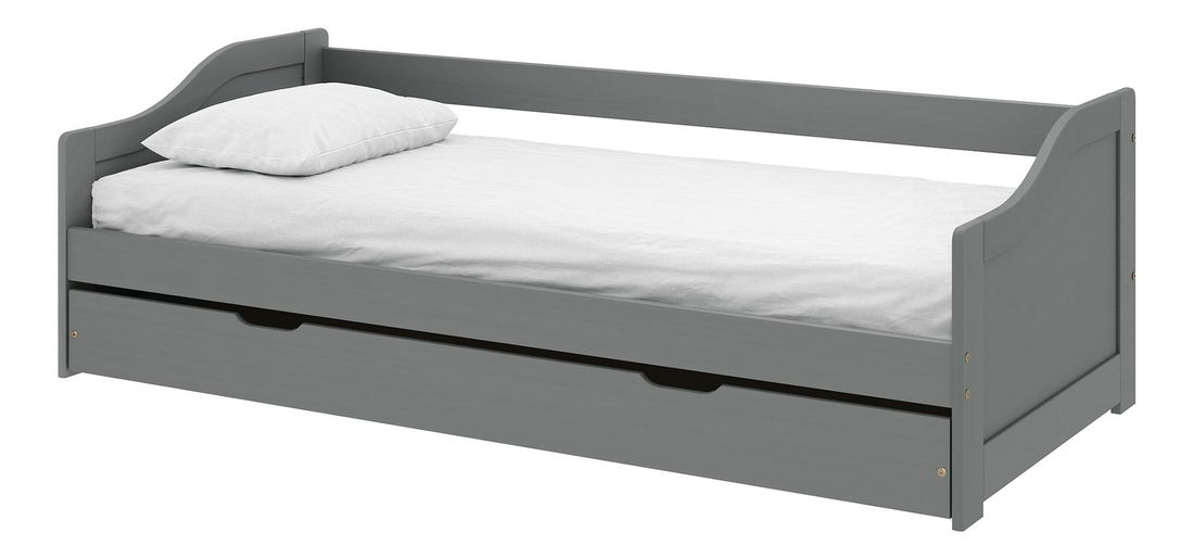 Postel s výsuvnou přistýlkou Lusid (šedá) 