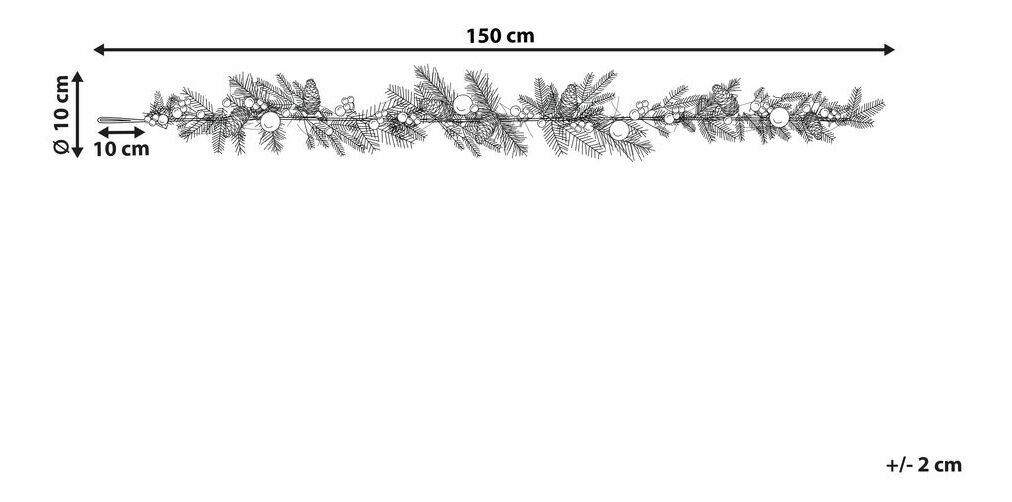 Vánoční girlanda 150 cm Hueza (zelená)