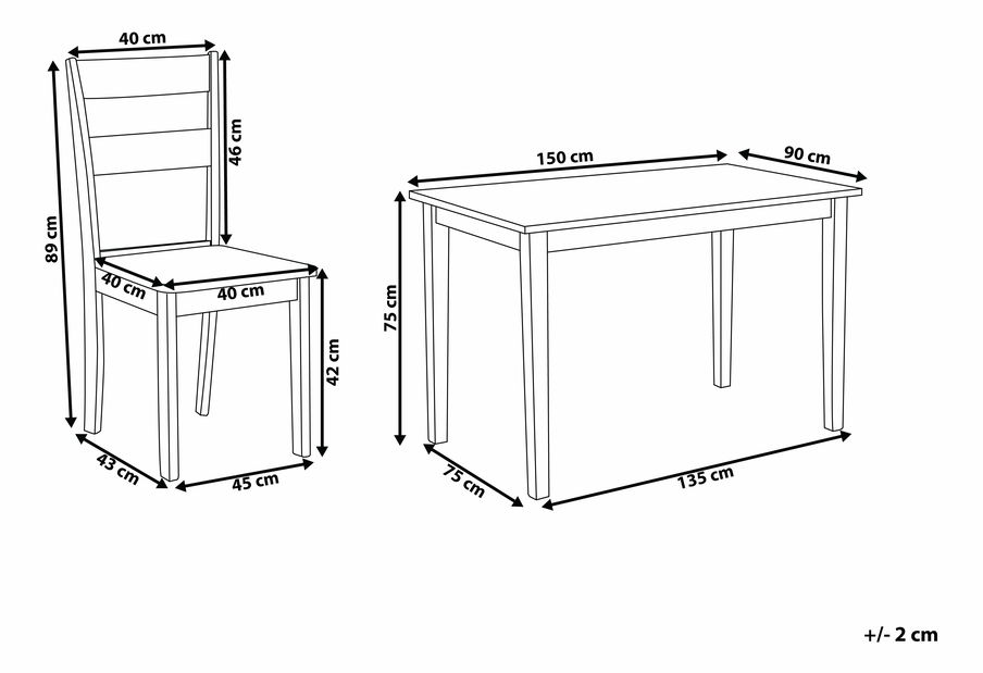 Jídelní set Georgi (pro 6 osob) (černá)