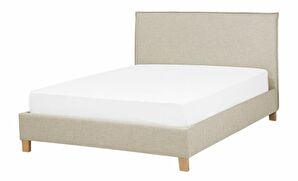 Manželská postel 140 cm SANCHEZ (s roštem) (béžová)