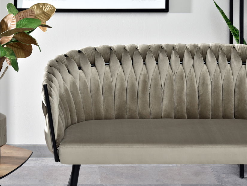 Pohovka dvousedačka Radio (béžová + černá)