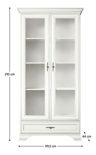 Vitrína Kuito REG2W1S (alpská bílá)