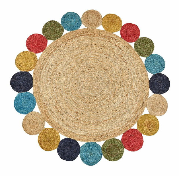 Koberec ⌀ 140 cm Voszat (vícebarevný)