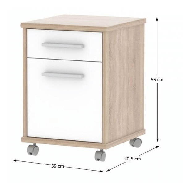 Kancelářská sestava Hansa 2 NEW (dub sonoma + bílá)