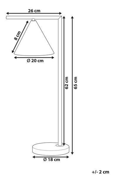 Stolní lampa Mocza (zlatá)