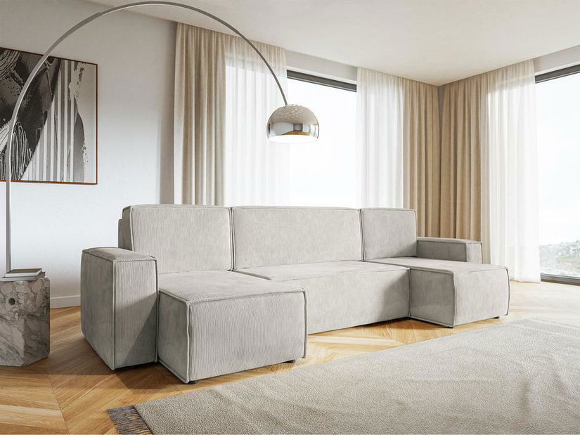 Rohová sedací souprava Copenhagen L (písková + černá)