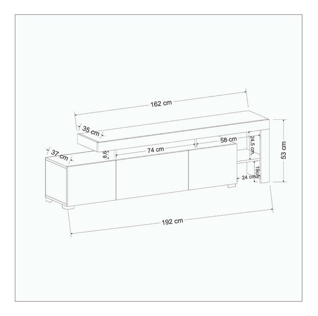 TV stolek/skříňka Belize (antracit)