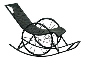 Houpací křeslo Rokefeler (ratan + černá)