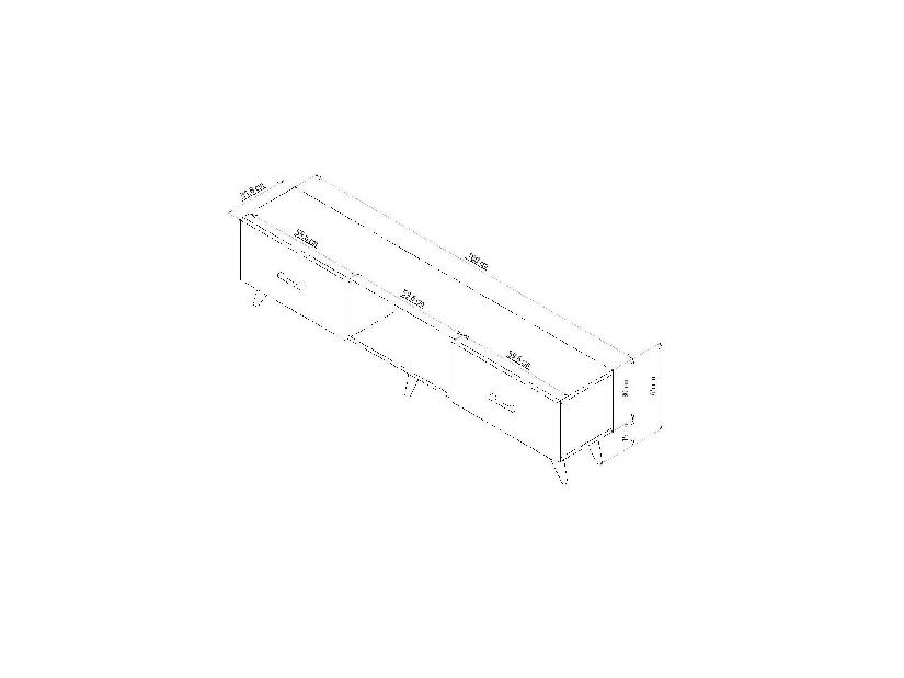  TV stolek/skříňka Vunavu (bílá)