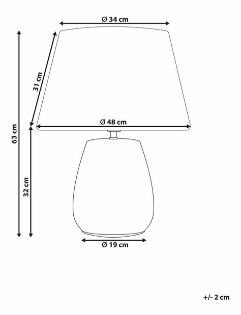 Stolní lampa Cidry (šedá)
