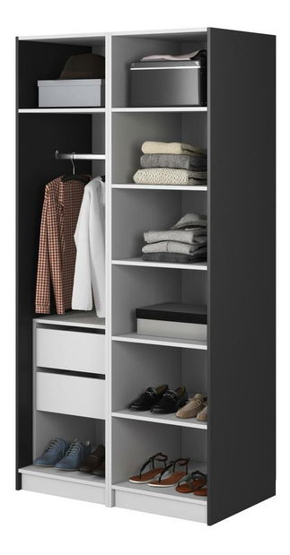 Šatní skříň Forry V (černá)