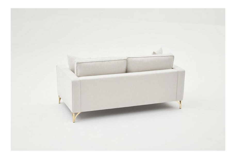 Pohovka dvousedačka Berlunetta (krémová + zlatá)