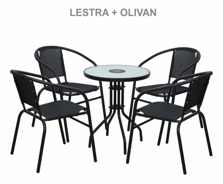 Zahradní stůl Olivan (černá)
