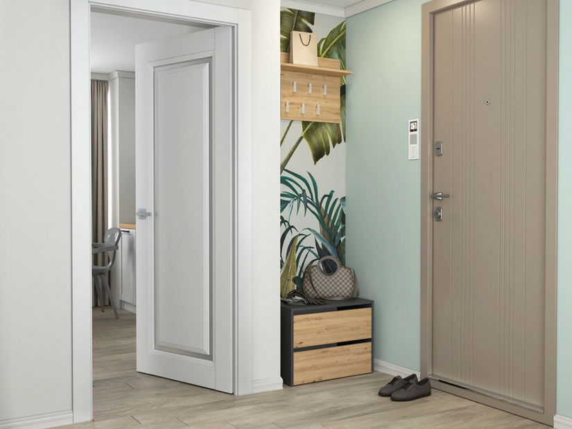 Botník (skříňka na boty) Metido 1 (antracit + dub artisan)