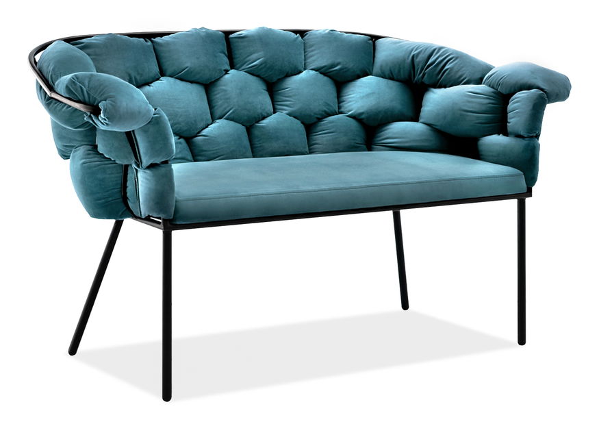 Pohovka dvousedačka Pegaban (černá)