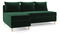 Rohová sedací souprava Vlada (L) (tmavě zelená)