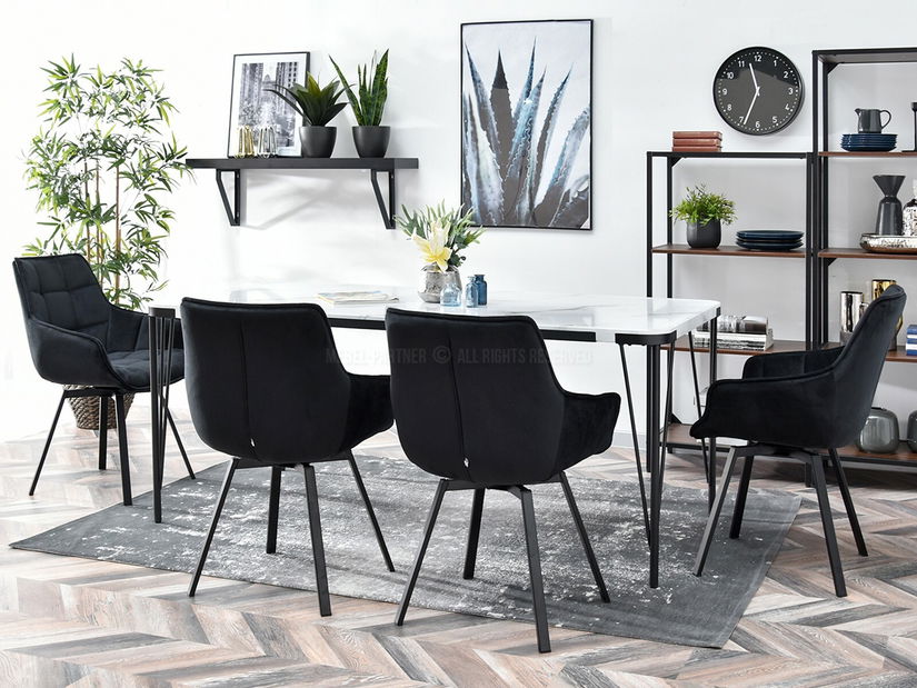 Židle Aranbura (černá + chromová)