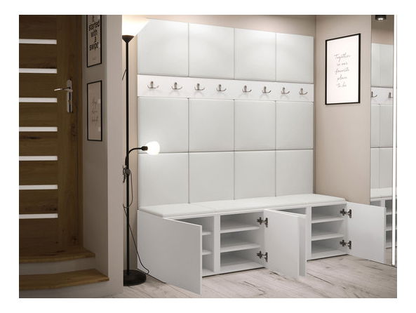 Předsíňová sestava Timothy V (bílá + ekokůže Soft 011)