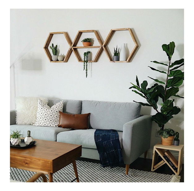 Set 3ks. polic Lunole 2 (ořech)