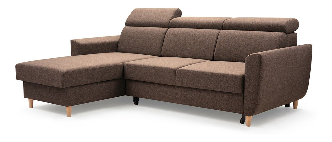 Rohová sedačka Gurana (hnědá) (L)