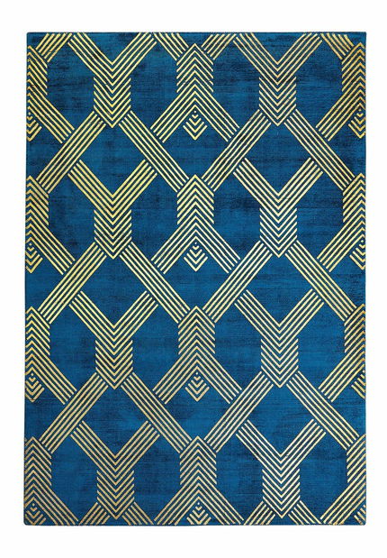 Koberec 160x230 cm VESCE (látka) (modrá)