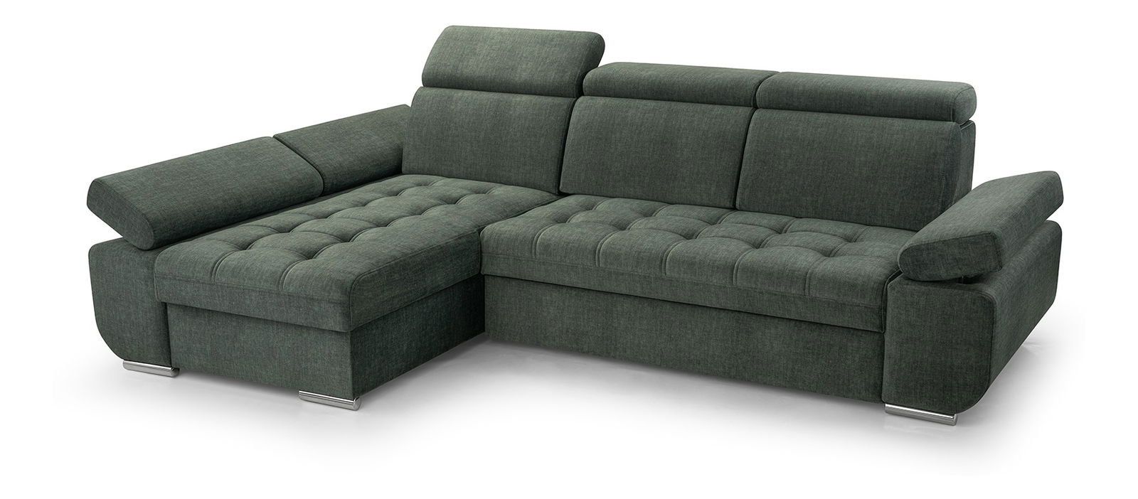 Rohová sedací souprava Belona (zelená) (L)