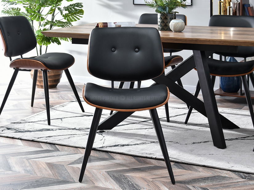 Židle Grimo (ořech + černá)