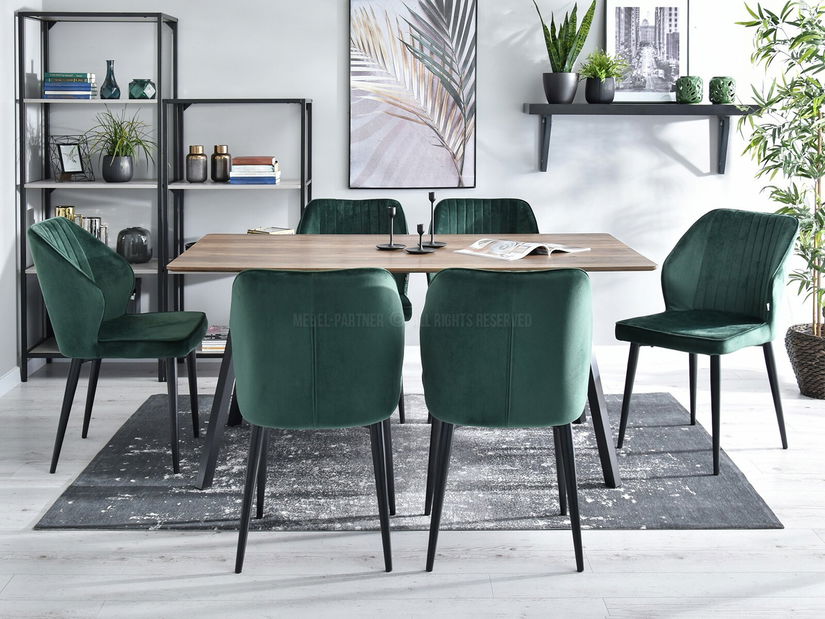 Židle Greta K (zelená + černá)