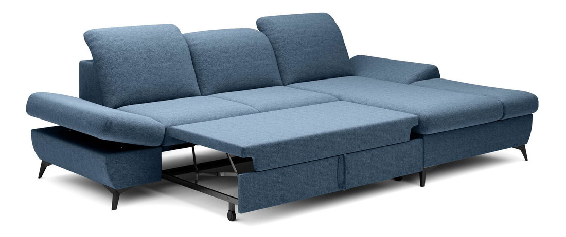 Rohová sedací souprava Harpie (modrá) (P)