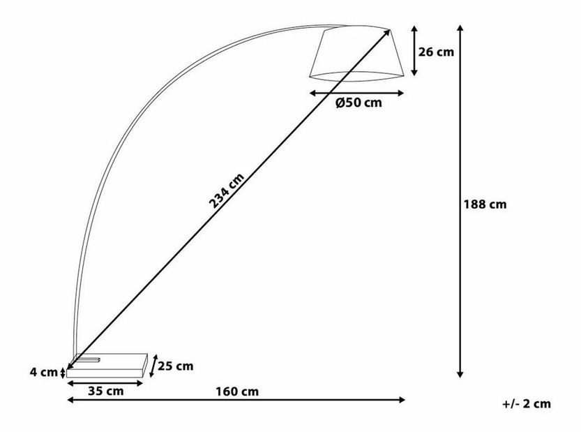 Stojanová lampa Berke (bílá)