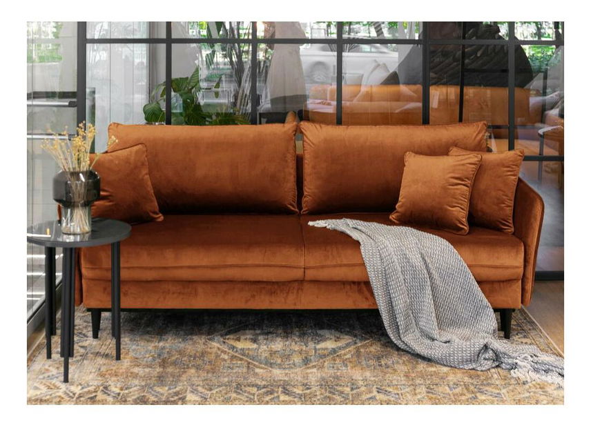 Pohovka trojsedačka Vivaldio (měděná + černá)