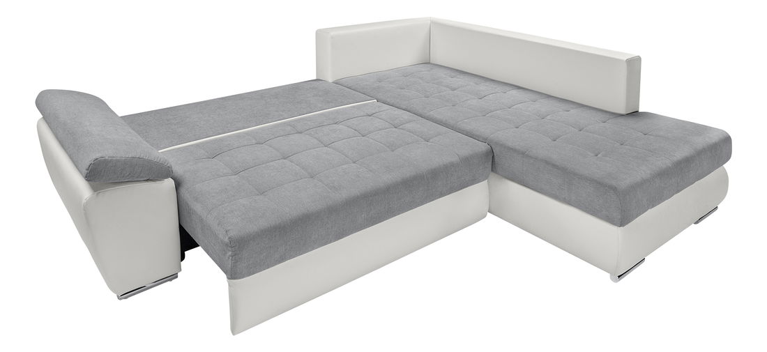 Rohová sedací souprava BRW Carl Lux 3DL.RECBK (šedá + bílá) (P)