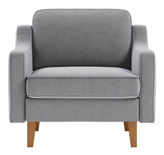 Křeslo Dělají 1 (světle šedá + ořech)