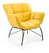 Křeslo Betali (žlutá + černá)